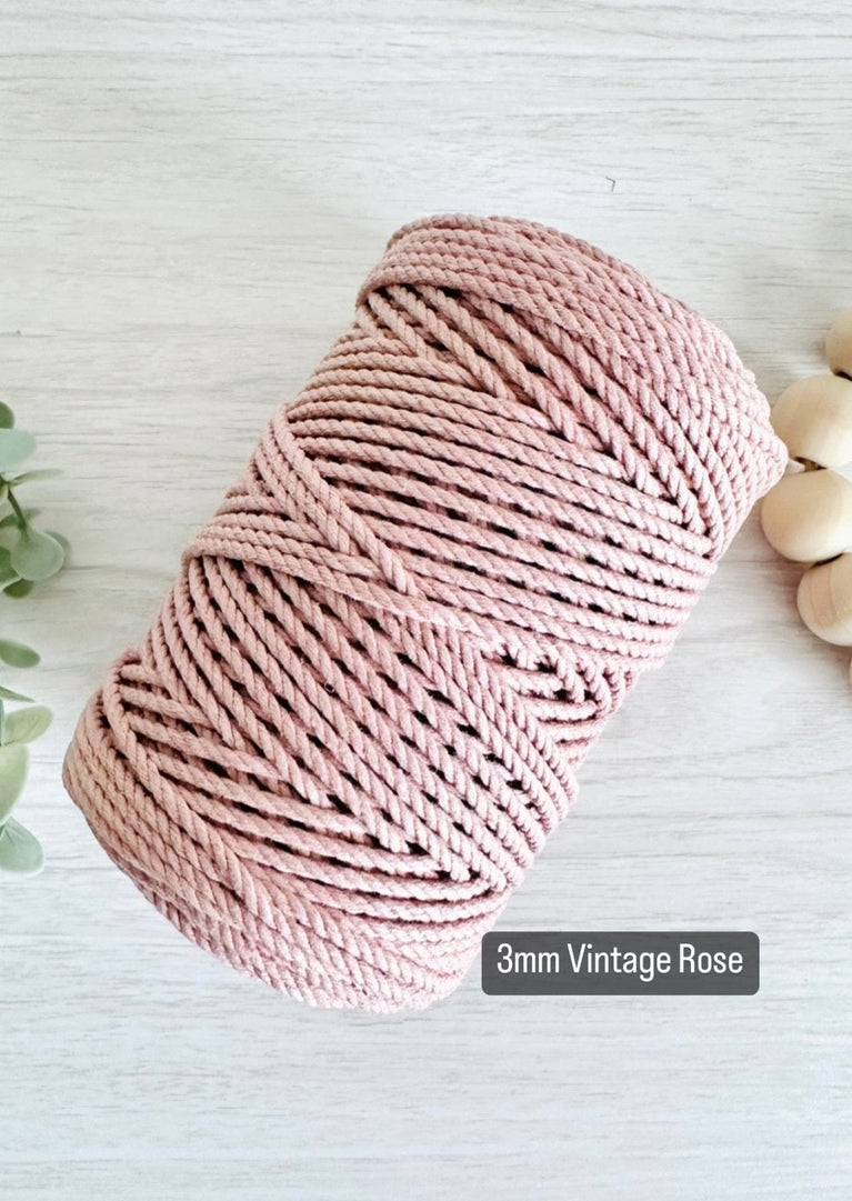 3. Lay Rope 3ply TWISTED RECYCLED COTTON ROPE | Macrame 3ply Rope | Macrame Suppli ...