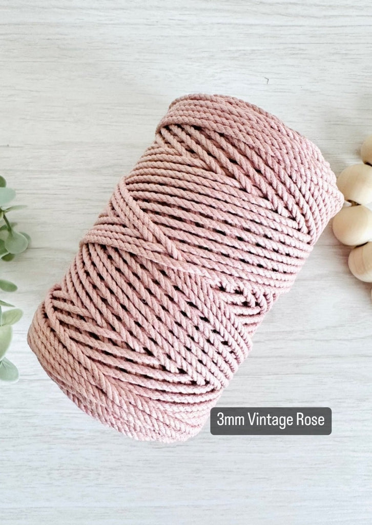 4mm Macrame Cord/3 Ply Coloured Macrame Cord/triple Strand Twisted Soft  Cotton Rope/100% Recycled Cotton/free Shipping/diy Macrame/weaving -   Canada