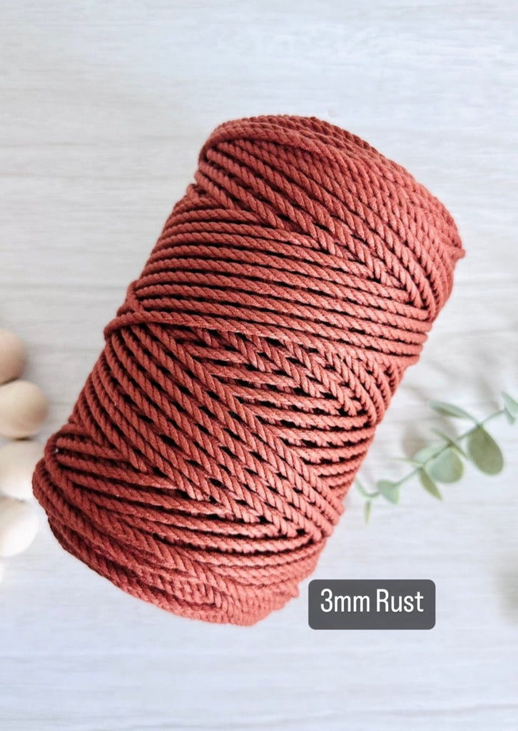 3ply TWISTED RECYCLED COTTON ROPE | Macrame 3ply Rope | Macrame Suppli ...