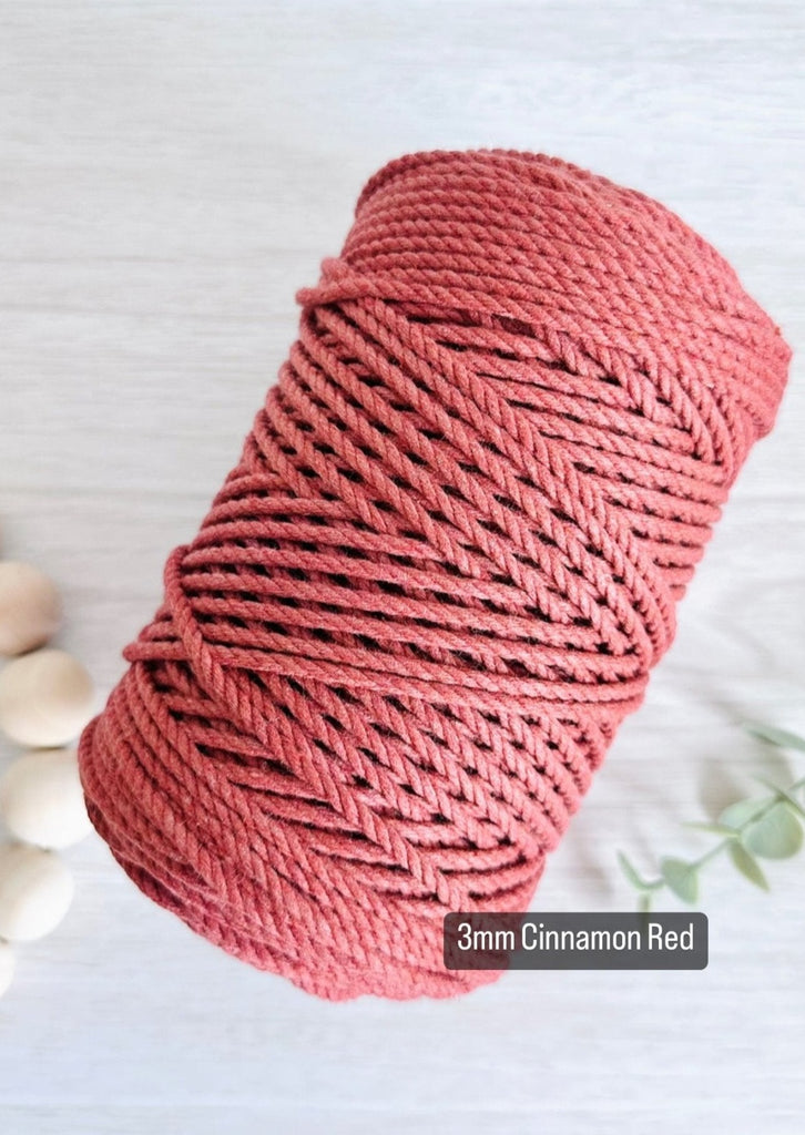 3ply TWISTED RECYCLED COTTON ROPE | Macrame 3ply Rope | Macrame Suppli ...