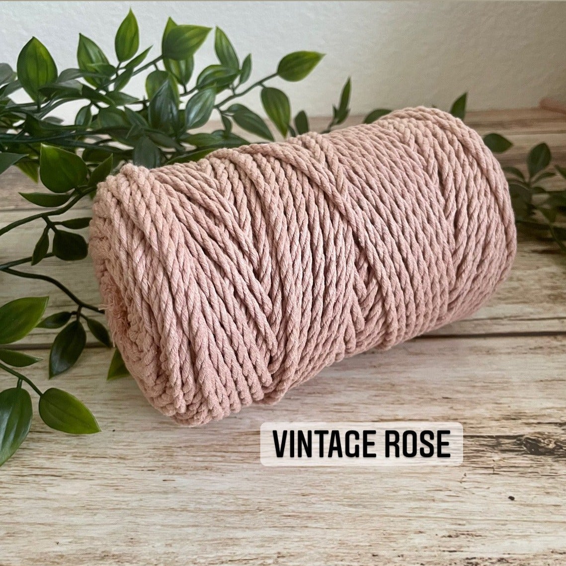 4mm 3ply RECYCLED TWISTED ROPE | Macrame 3ply Rope - All for Knotting LLC