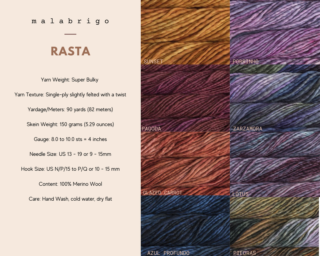MALABRIGO YARN | Super Bulky "Rasta" | Weaving Supplies