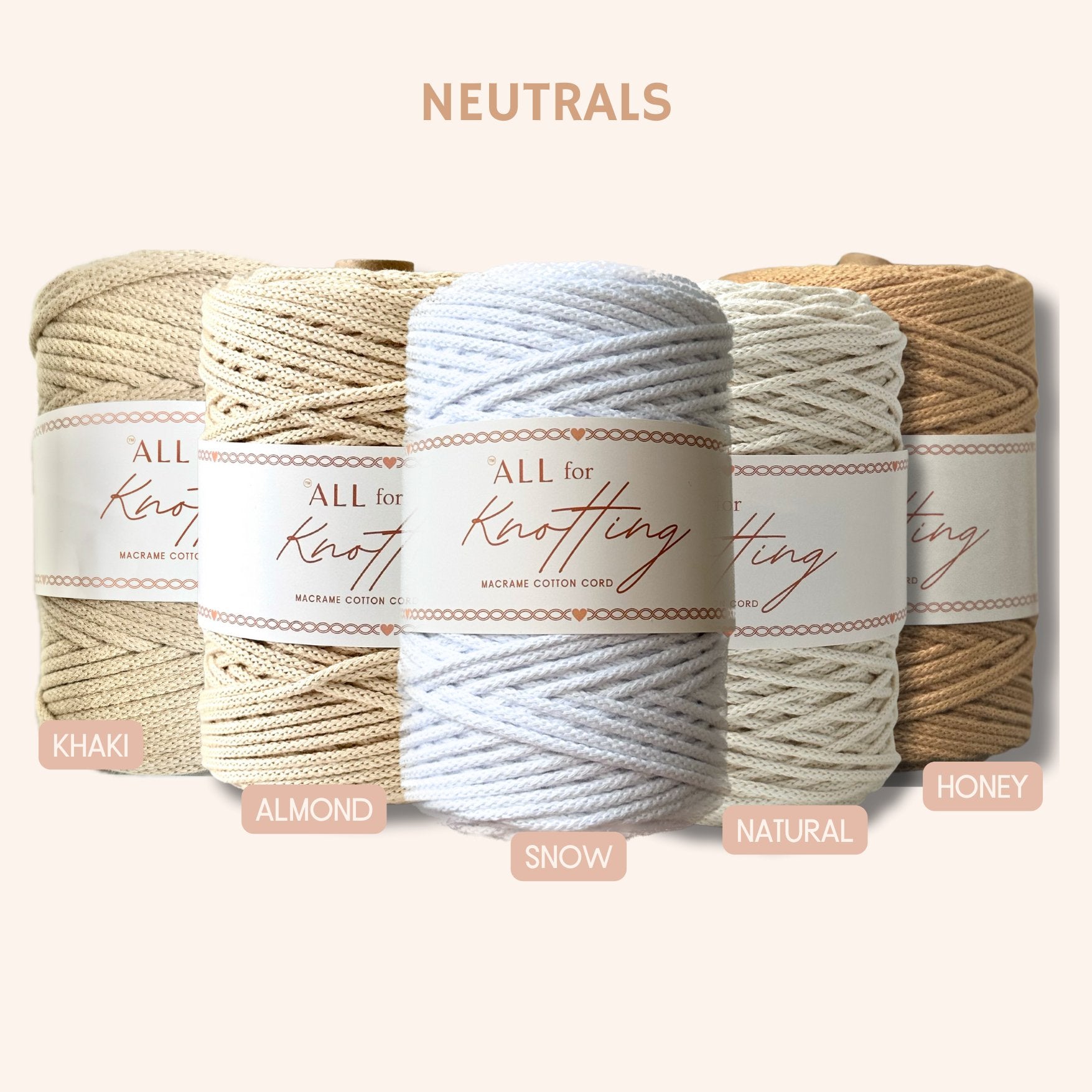 AFK Braided Cord | Macrame Cotton Cord | 37 Beautiful Colors - All for Knotting LLC