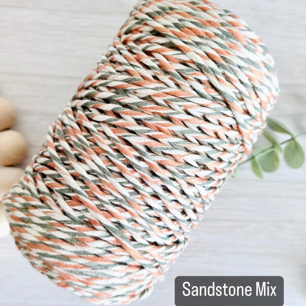 BAMBOO MIX COLORS | 3mm AND 5mm Bamboo Single Strand Macrame Cord - All for Knotting LLC