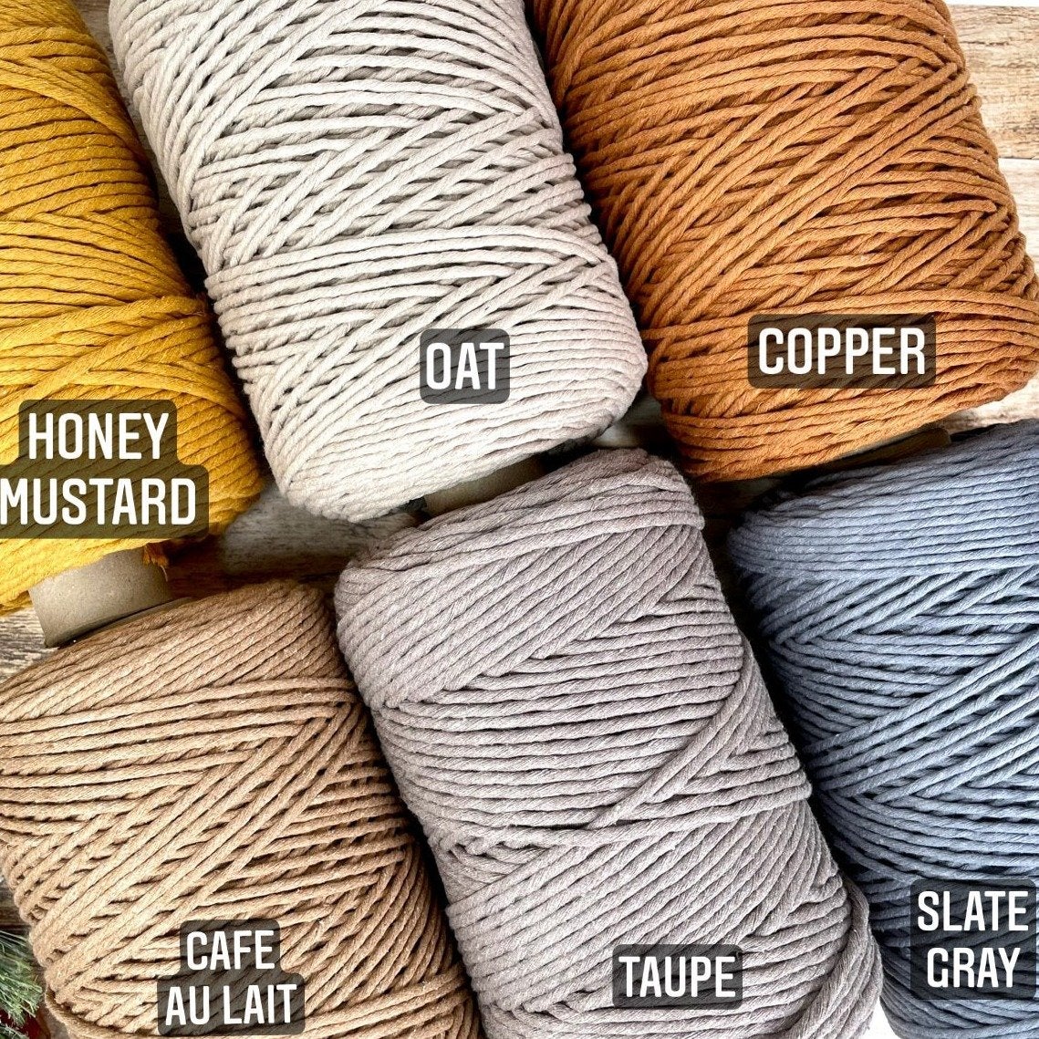 BARGAIN BIN 1KG 5mm Single Strand Macrame Cotton Cord - All for Knotting LLC