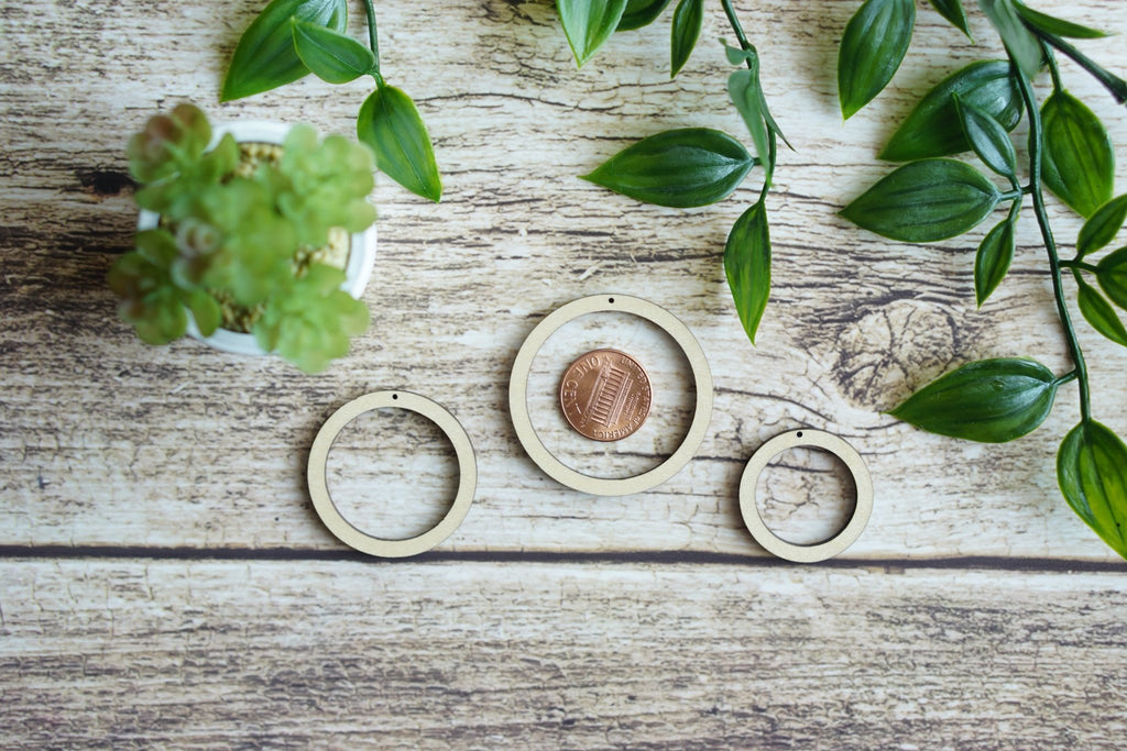 CIRCLE HOOP | Wooden Earring Blanks - All for Knotting LLC
