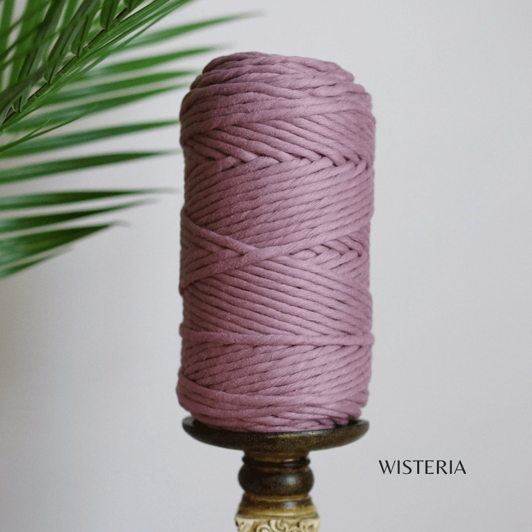 EGYPTIAN GIZA COTTON Half KG | 5mm Single Strand Macrame Cord (18 Colors) - All for Knotting LLC