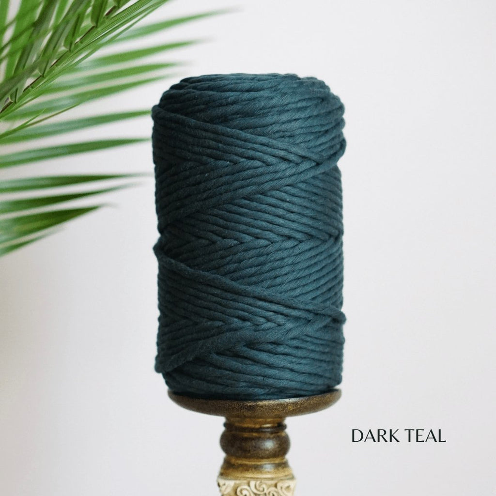 EGYPTIAN GIZA COTTON Half KG | 5mm Single Strand Macrame Cord (18 Colors) - All for Knotting LLC