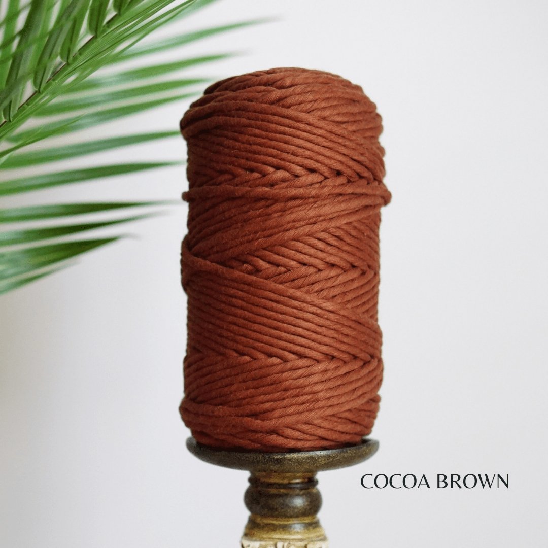 EGYPTIAN GIZA COTTON Half KG | 5mm Single Strand Macrame Cord (18 Colors) - All for Knotting LLC