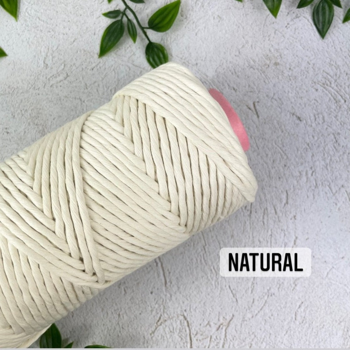 EGYPTIAN GIZA COTTON Half KG | 5mm Single Strand Macrame Cord (18 Colors) - All for Knotting LLC