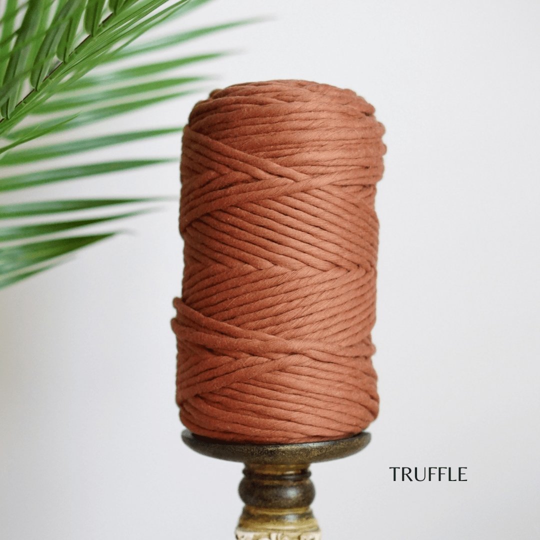 EGYPTIAN GIZA COTTON Half KG | 5mm Single Strand Macrame Cord (18 Colors) - All for Knotting LLC