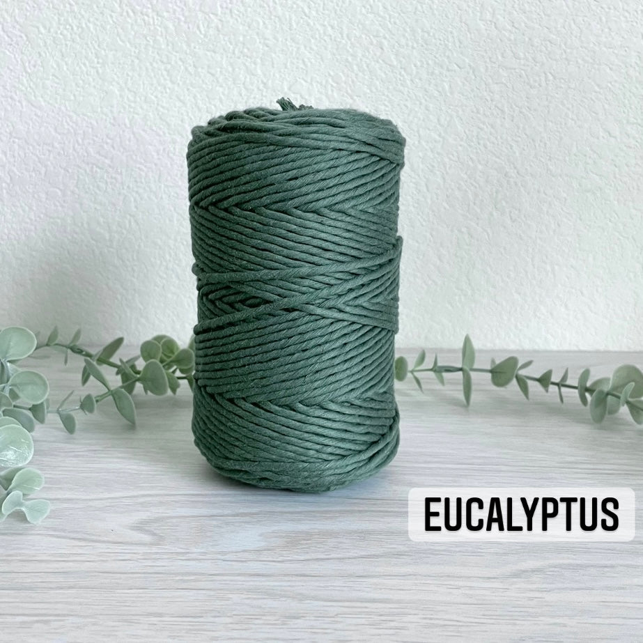 EGYPTIAN GIZA COTTON Half KG | 5mm Single Strand Macrame Cord (20 Colors) - All for Knotting LLC