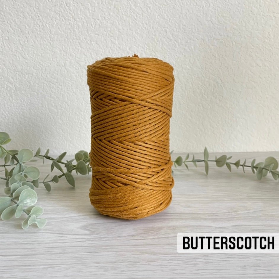 EGYPTIAN GIZA COTTON Half KG | 5mm Single Strand Macrame Cord (20 Colors) - All for Knotting LLC