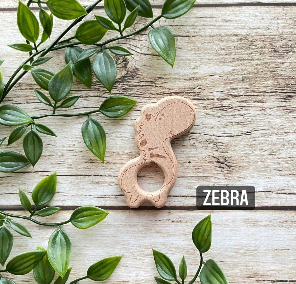 ENGRAVED WOODEN TEETHER | Macrame Wooden Teether - All for Knotting LLC