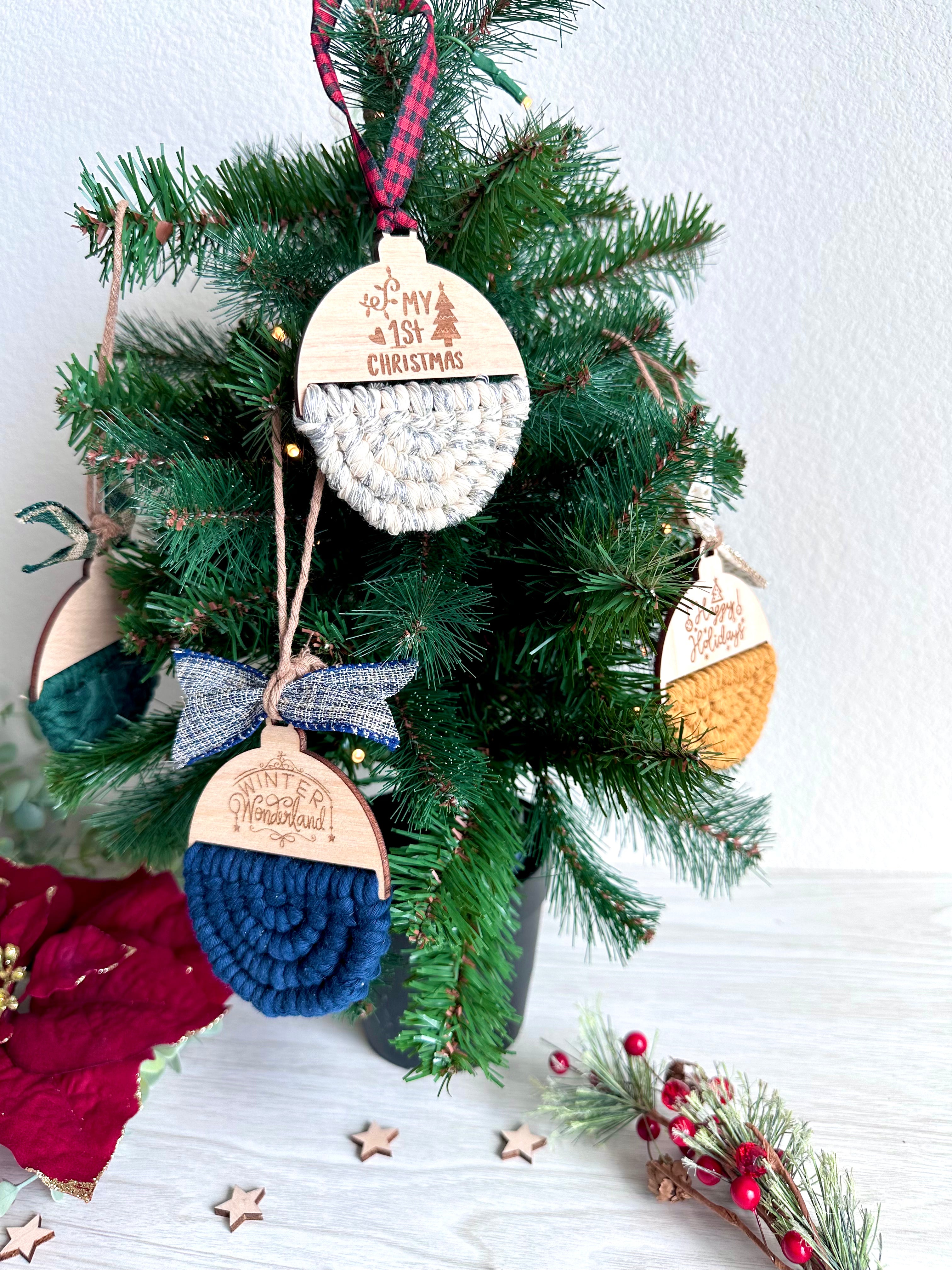 MACRAME ORNAMENT BLANKS | Macrame Wooden Ornaments