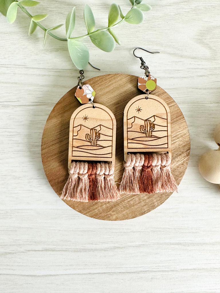 ARCH WOOD MACRAME EARRING BLANKS | Macrame Wood Earring Blanks