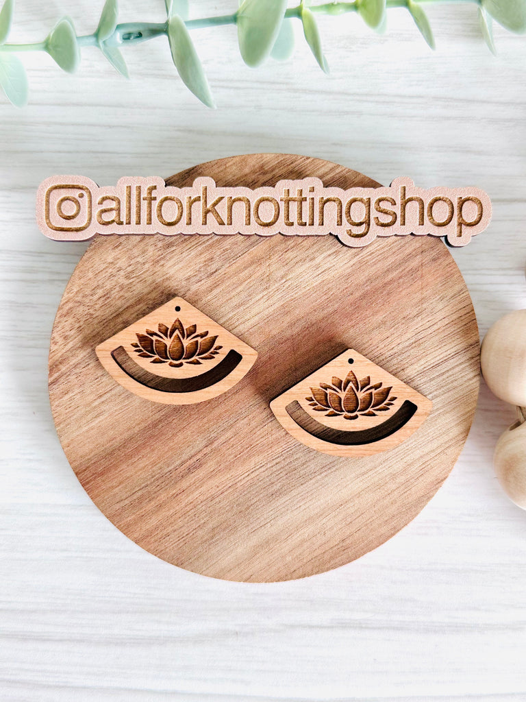 LOTUS TRIANGLE | Wooden Earring Blanks