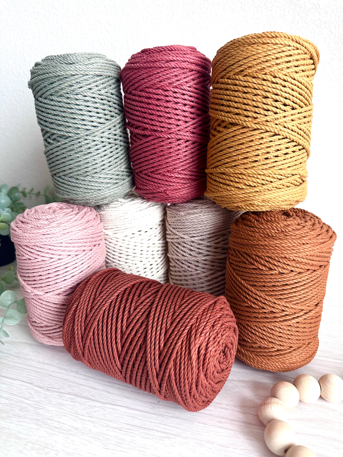 Single Rope Macrame 3ply TWISTED RECYCLED COTTON ROPE | Macrame 3ply Rope | Macrame Suppli ...