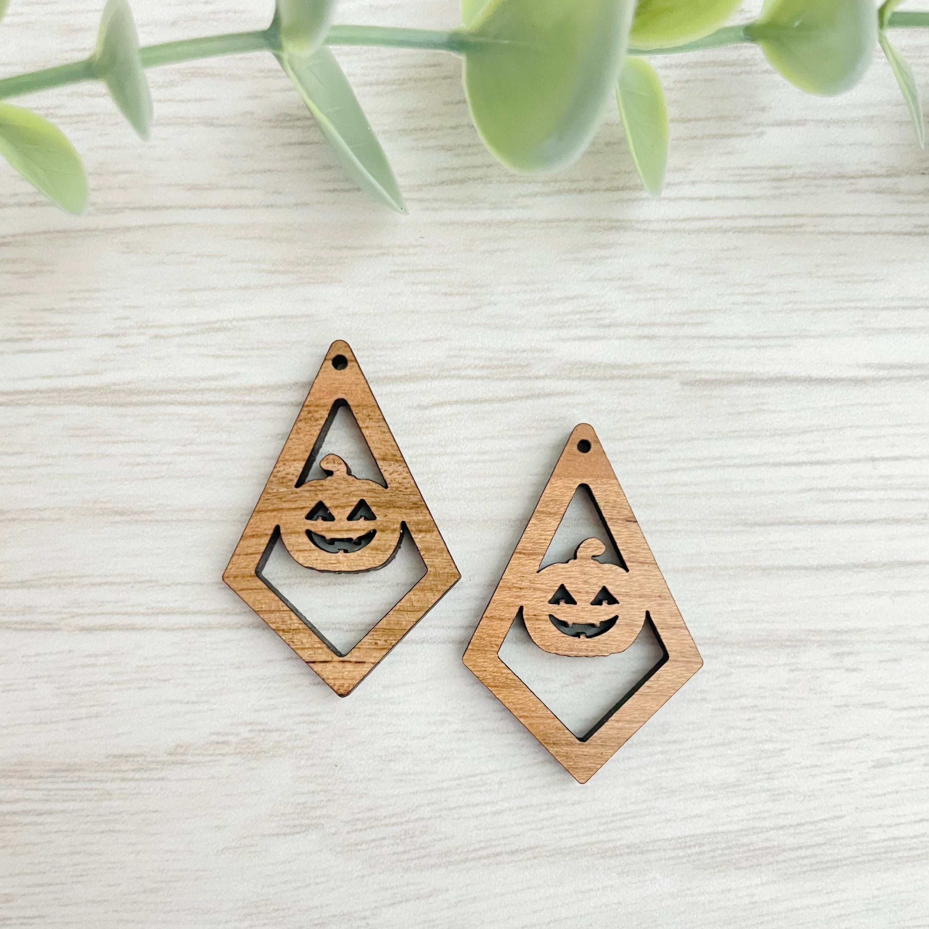 HALLOWEEN ELONGATED DIAMOND | Wooden Earring Blanks