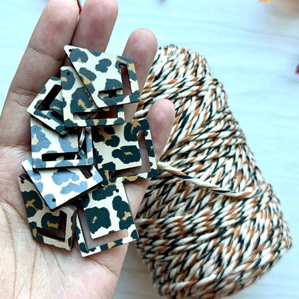 LEOPARD MIX COLORS | Macrame Cord Recycled Cotton | Macrame Supplies - All for Knotting LLC
