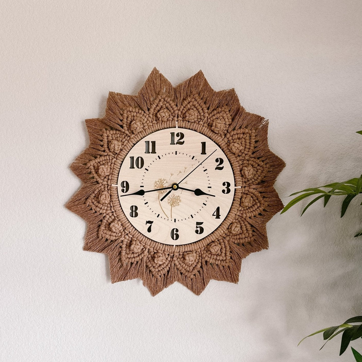Macrame Wood Clock Blank | Macrame Wood Frames - All for Knotting LLC