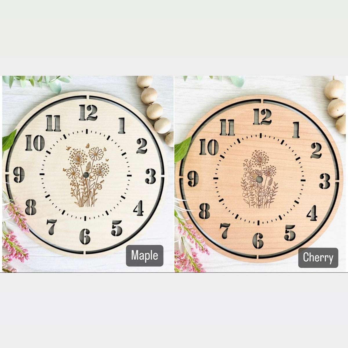 Macrame Wood Clock Blank | Macrame Wood Frames - All for Knotting LLC