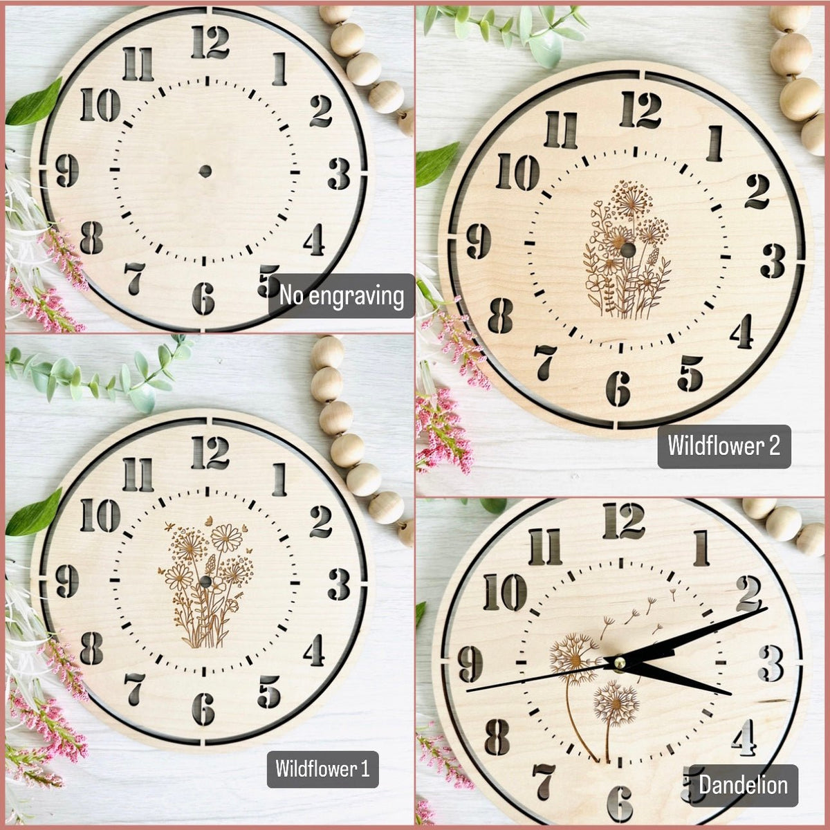 Macrame Wood Clock Blank | Macrame Wood Frames - All for Knotting LLC