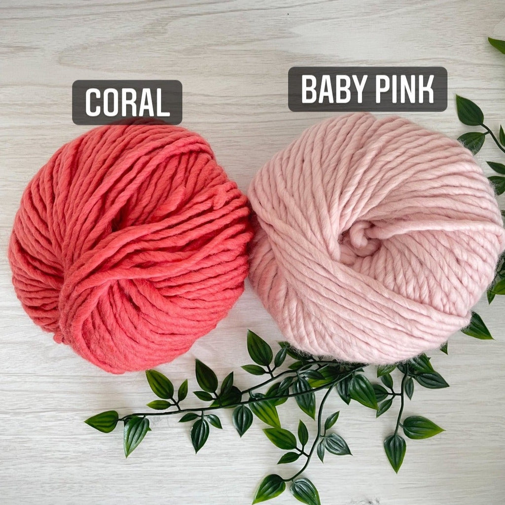 Wool and The Gang - Big Love Cotton - 100 G - 100% Organic Cotton - Chunky Yarn - Pink