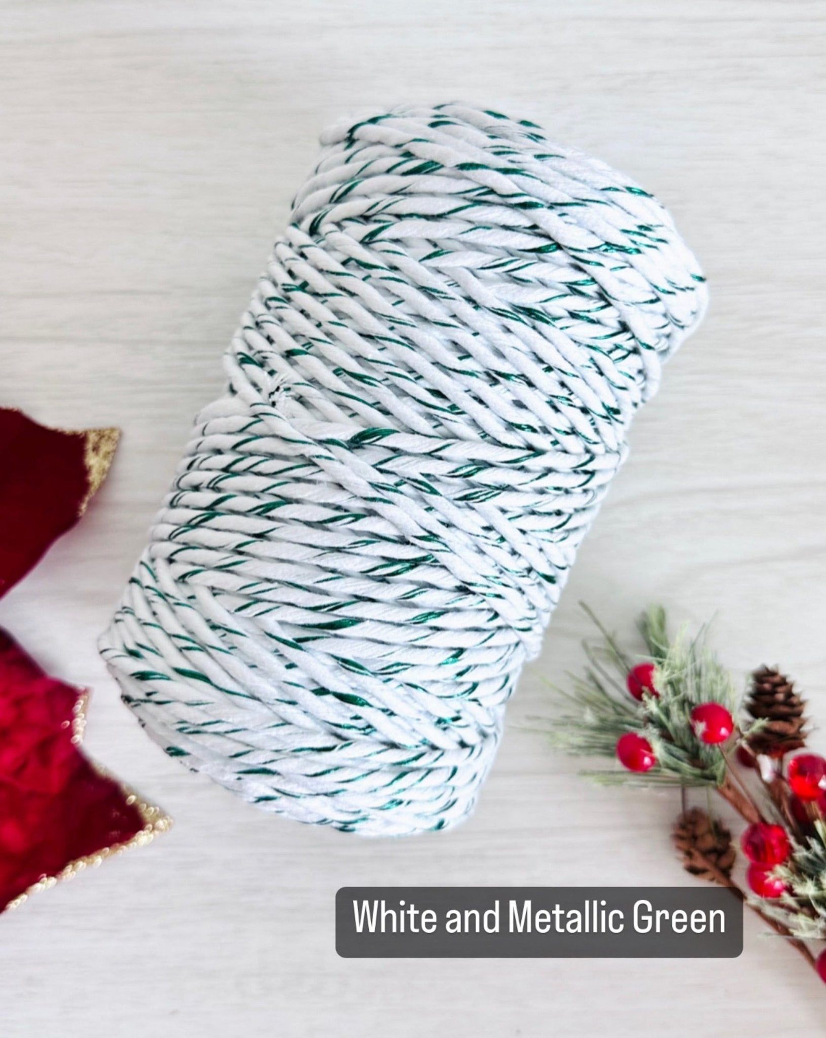 METALLIC MIX COLORS | 3mm AND 5mm Single Strand Macrame Cord - All for Knotting LLC