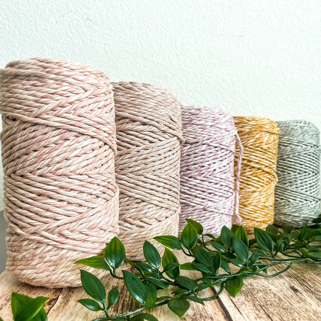 MIX COLORS | 3mm Single Strand Macrame Cord - All for Knotting LLC