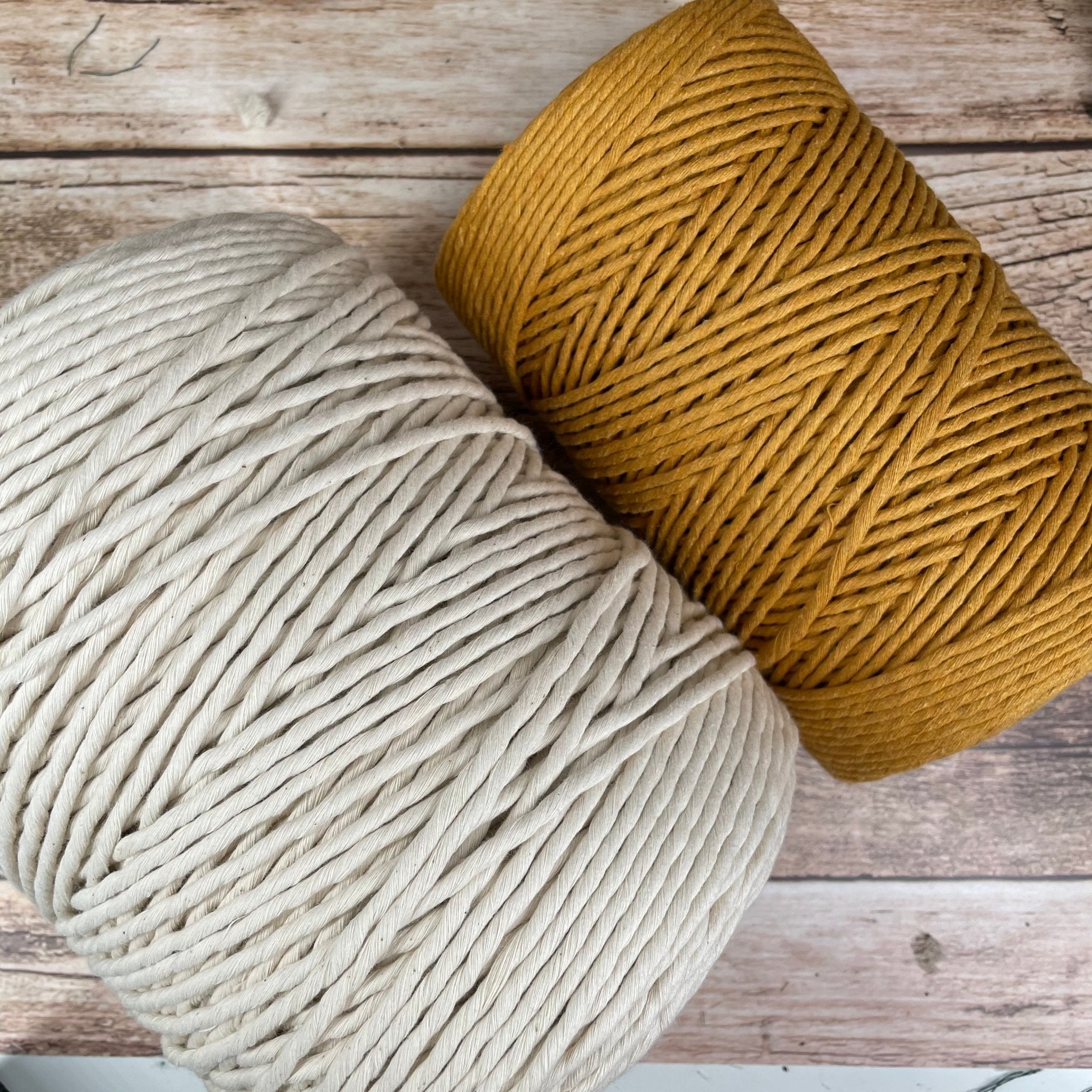 NATURAL BEIGE 2kg | Premium 3mm Single Strand Cotton Cord - All for Knotting LLC