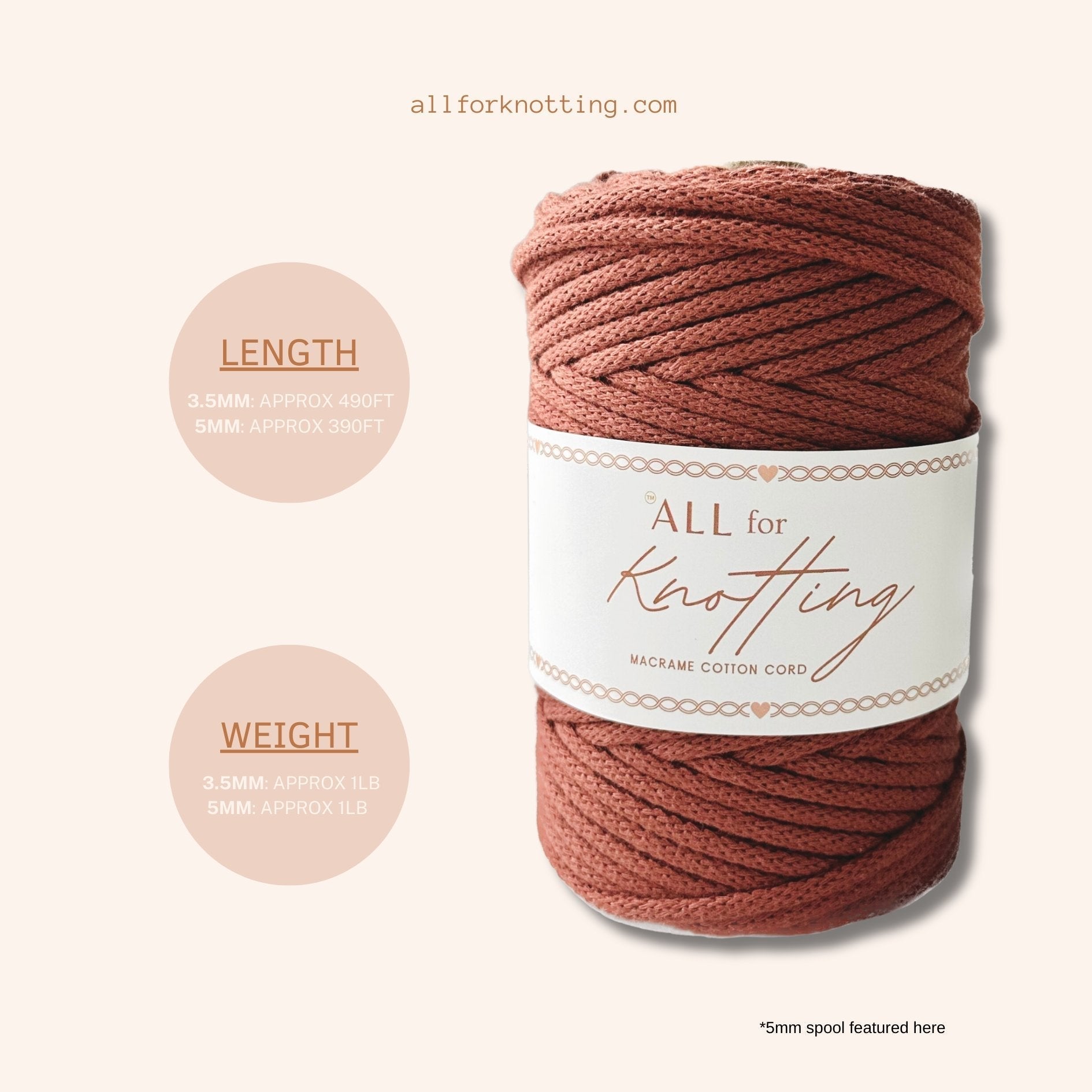 NEW COLORS! AFK Braided Cord | Macrame Cotton Cord - All for Knotting LLC