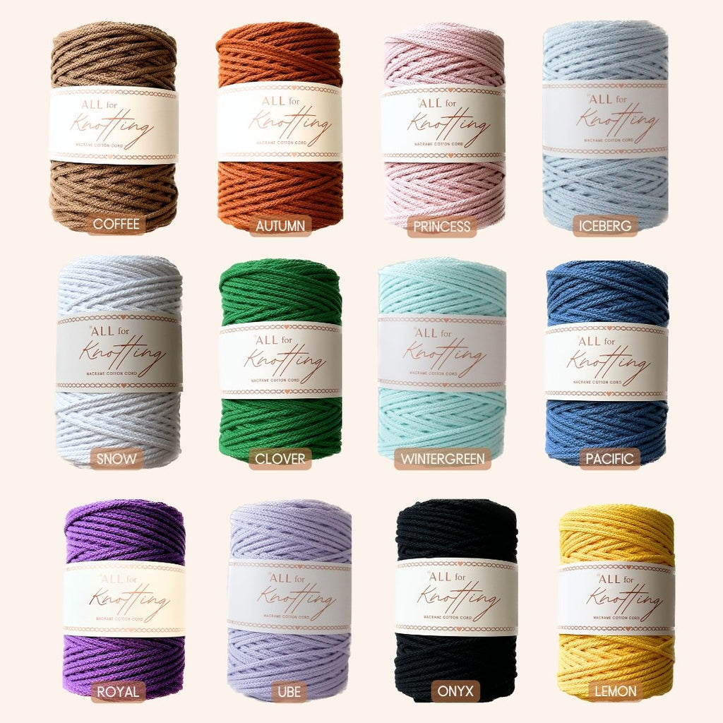 Vibrant Macrame Braided Cords, Manufactured in Las Vegas NV, 100% Combed  Cotton, 36 Beautiful Colors, Eco-Friendly Spool