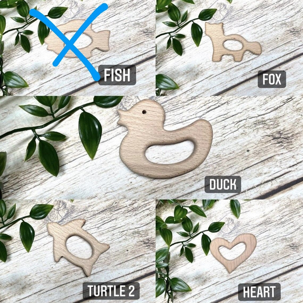 NON-ENGRAVED WOODEN TEETHER | Macrame Wooden Teether - All for Knotting LLC