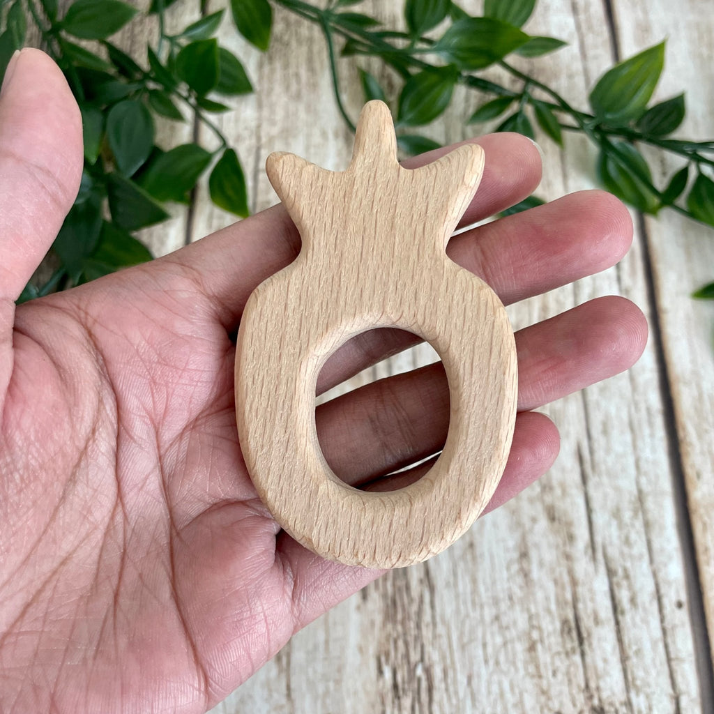 NON-ENGRAVED WOODEN TEETHER | Macrame Wooden Teether - All for Knotting LLC