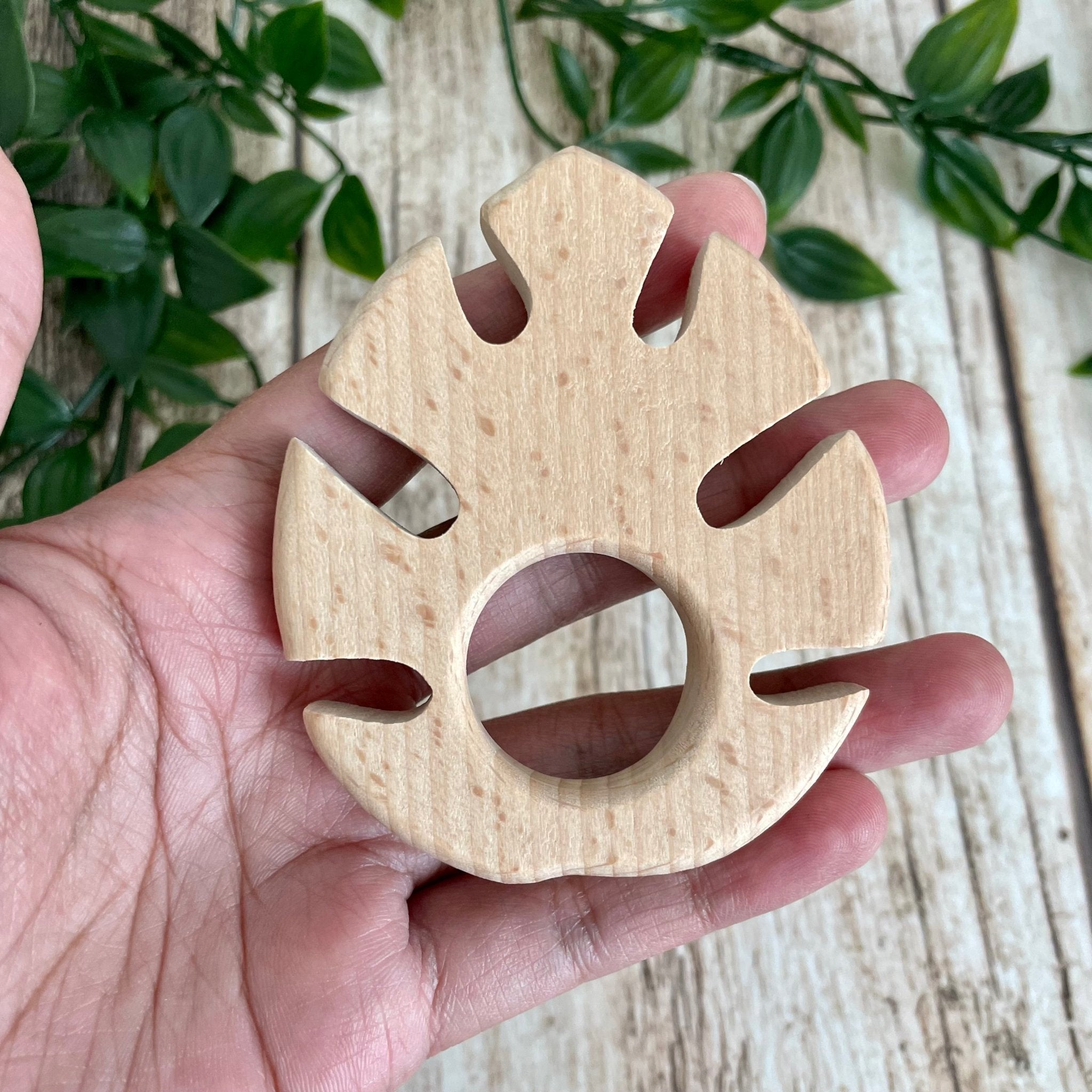 NON-ENGRAVED WOODEN TEETHER | Macrame Wooden Teether - All for Knotting LLC