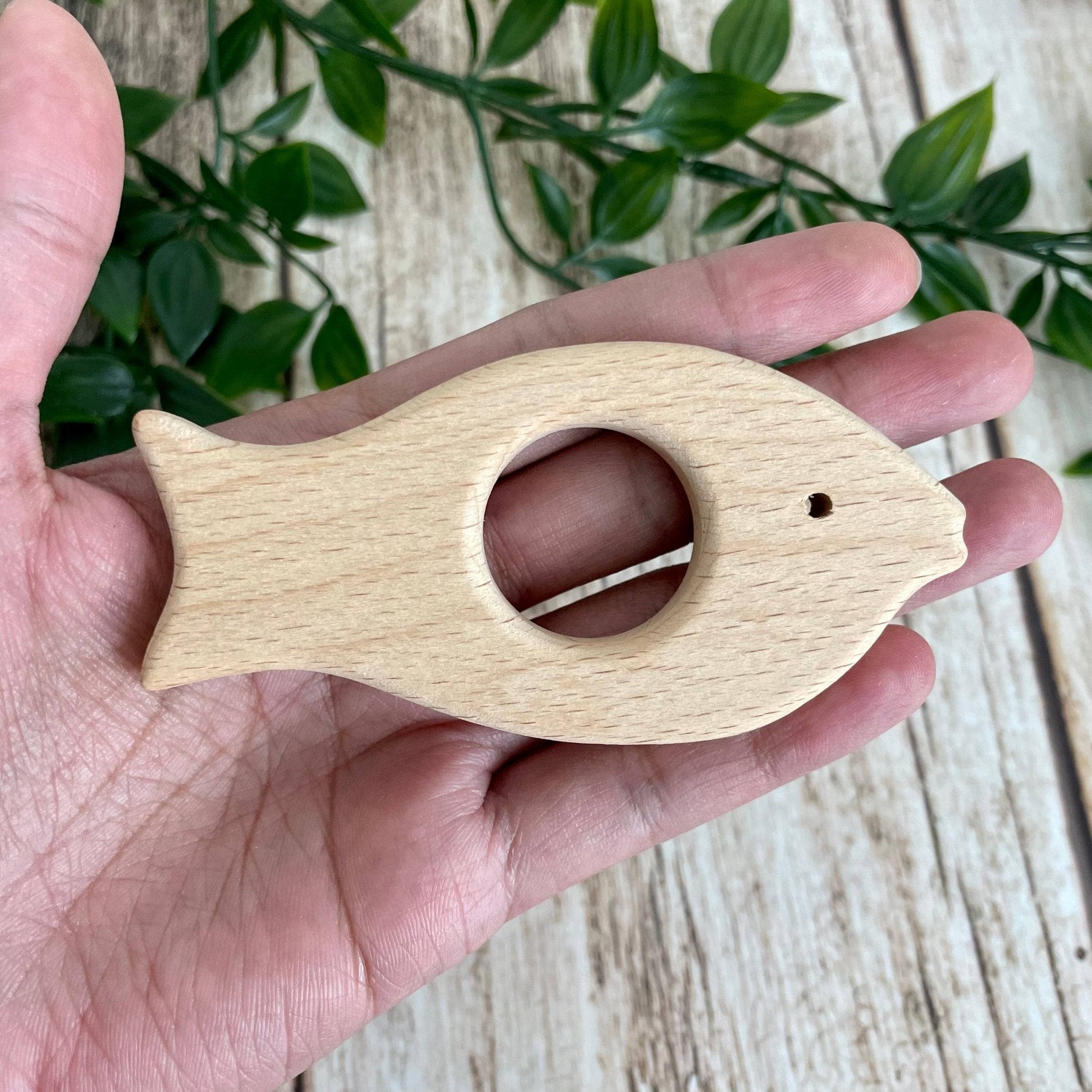 NON-ENGRAVED WOODEN TEETHER | Macrame Wooden Teether - All for Knotting LLC