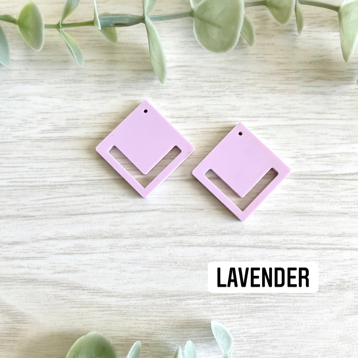 PASTEL COLORS SOLID DIAMOND MACRAME EARRING BLANKS | Acrylic Earring Blanks - All for Knotting LLC