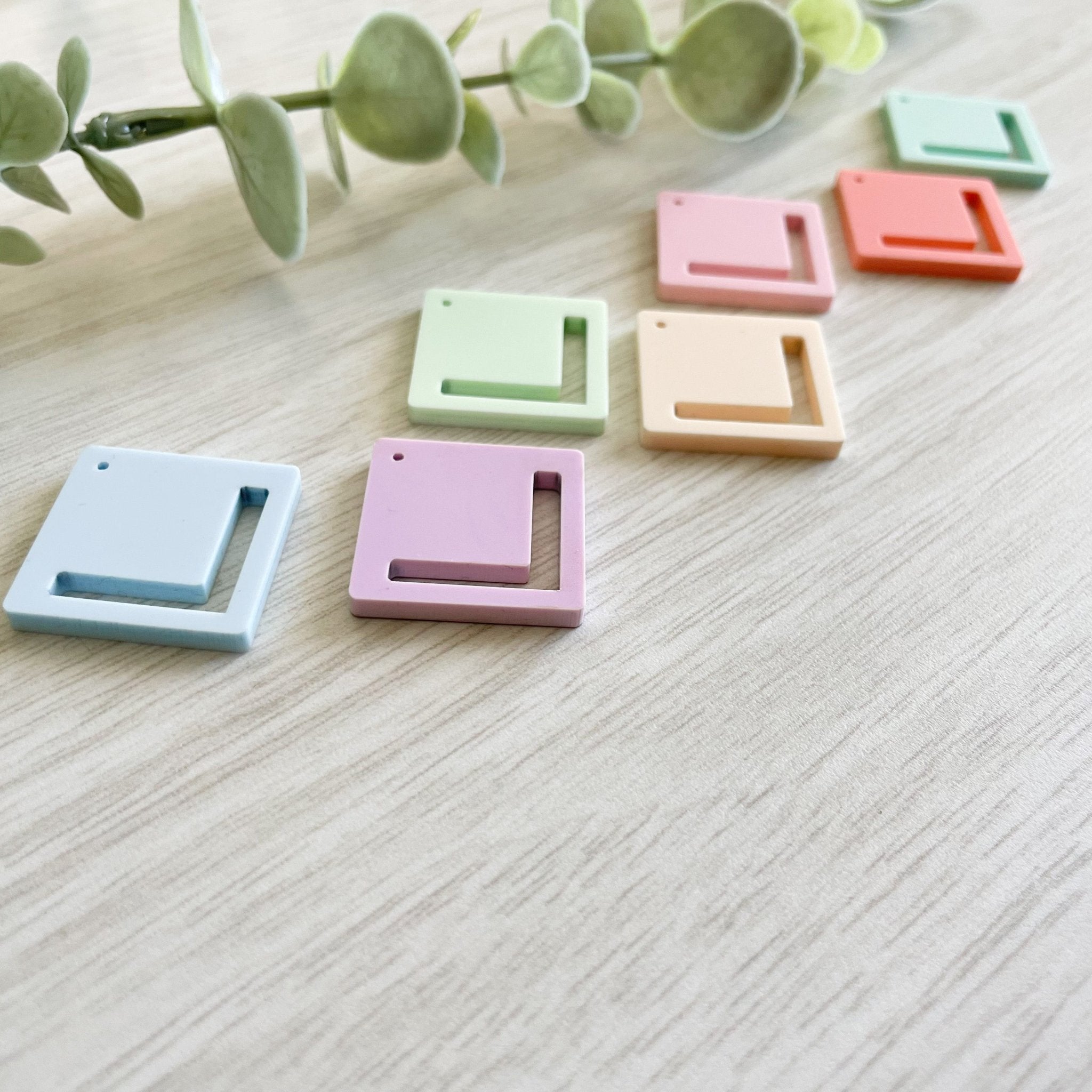 PASTEL COLORS SOLID DIAMOND MACRAME EARRING BLANKS | Acrylic Earring Blanks - All for Knotting LLC