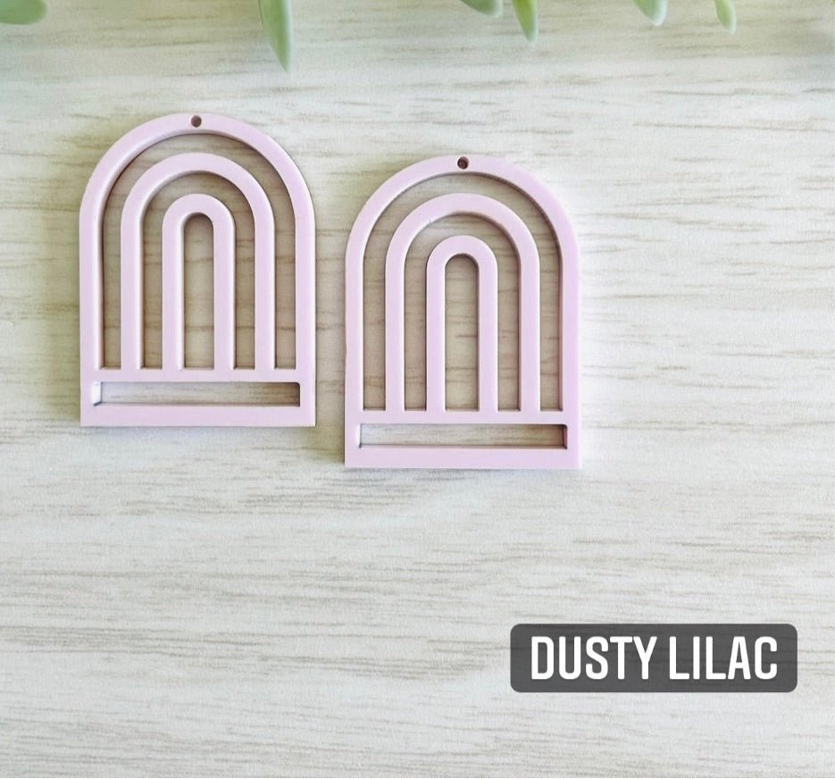 PASTEL COLORS TALL RAINBOW MACRAME EARRING BLANKS | Acrylic Earring Blanks - All for Knotting LLC