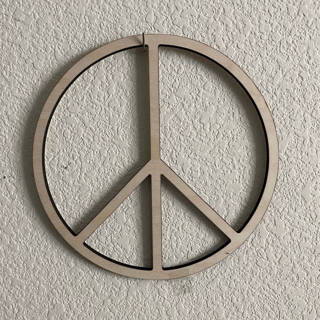 PEACE SIGN | Macrame Wood Frame - All for Knotting LLC