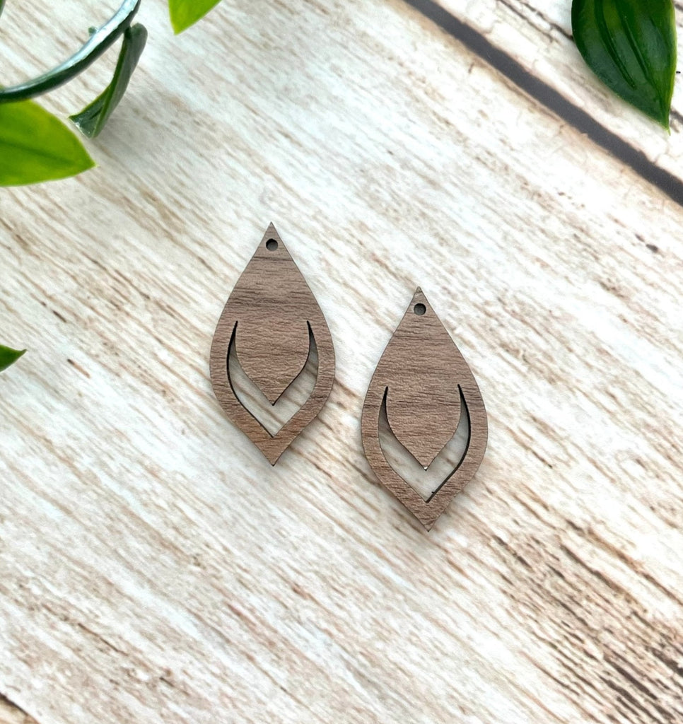 PETAL 1 | Wooden Earring Blanks - All for Knotting LLC