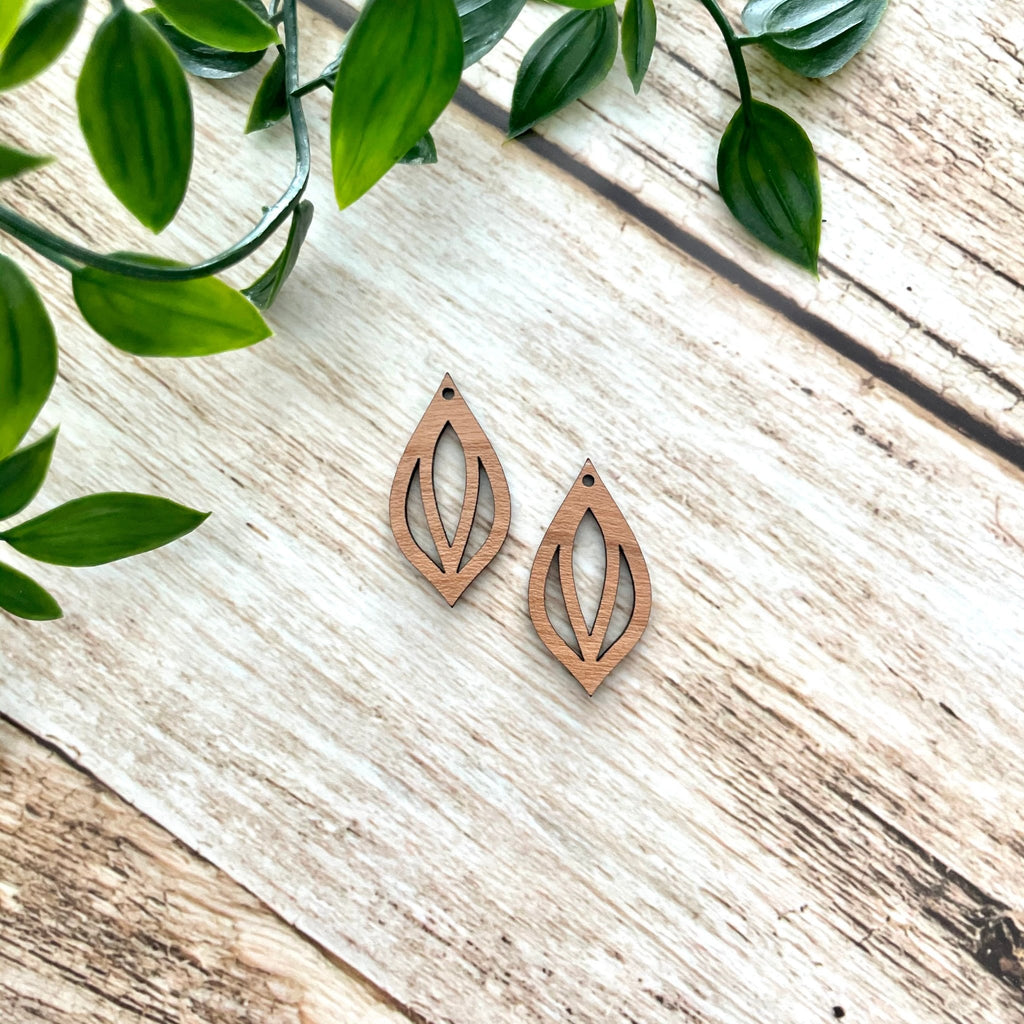 PETAL 2 | Wooden Earring Blanks - All for Knotting LLC