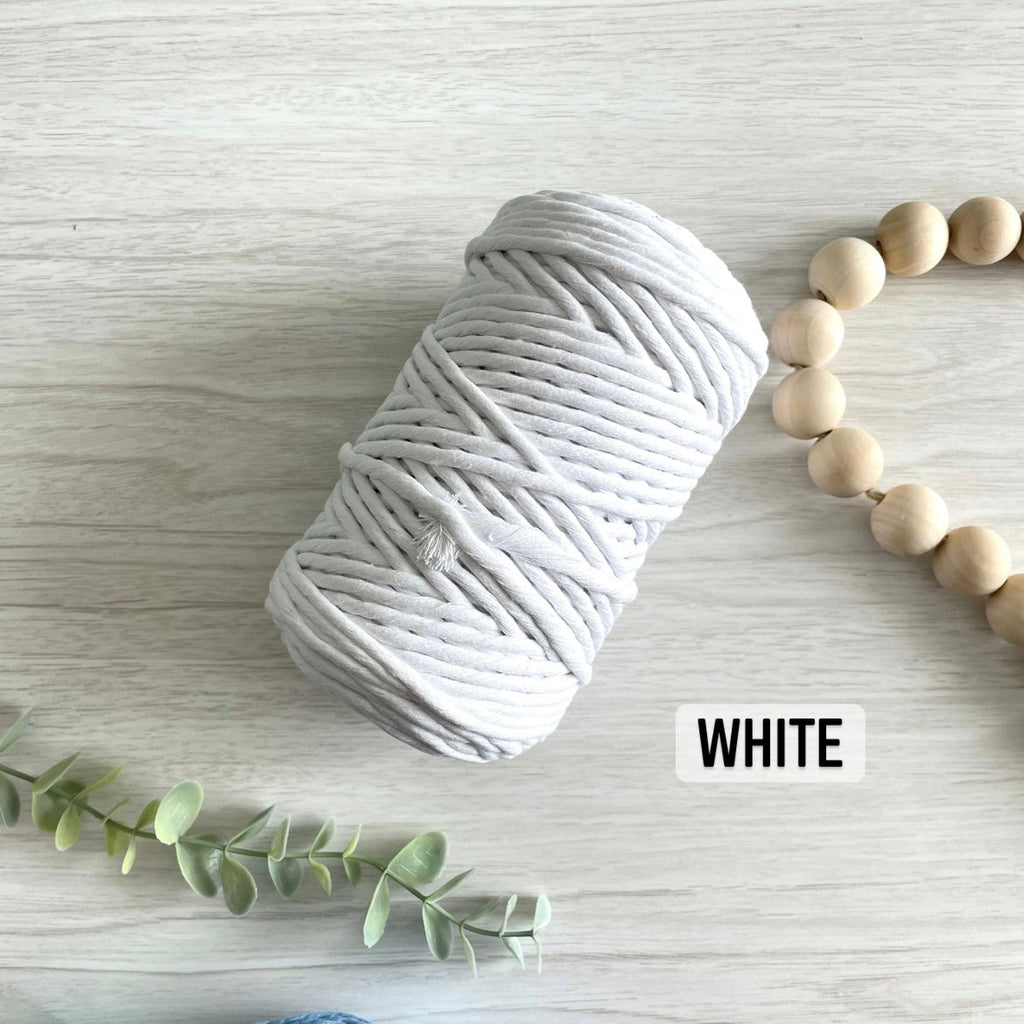 PREMIUM RECYCLED HALF KG | 3mm Single Strand Cotton Cord - All for Knotting LLC