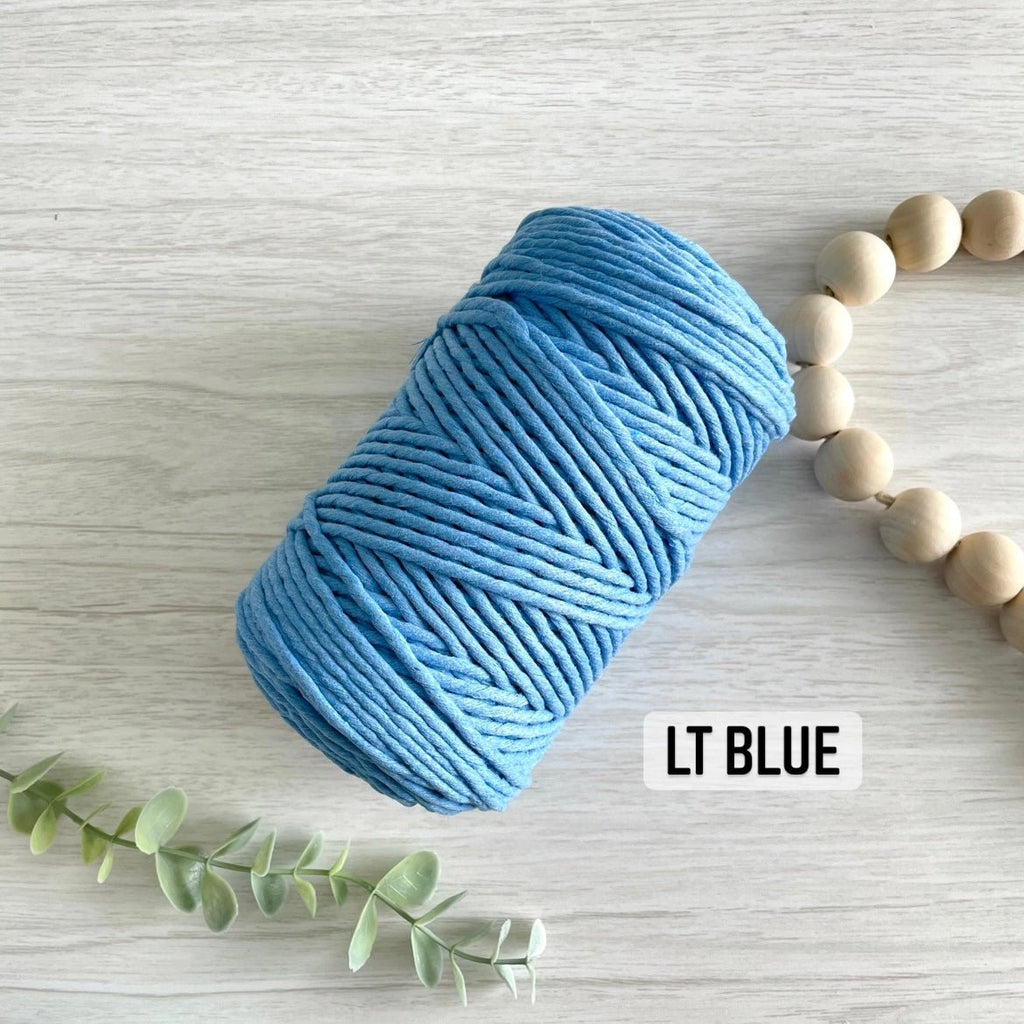 PREMIUM RECYCLED HALF KG | 3mm Single Strand Cotton Cord - All for Knotting LLC