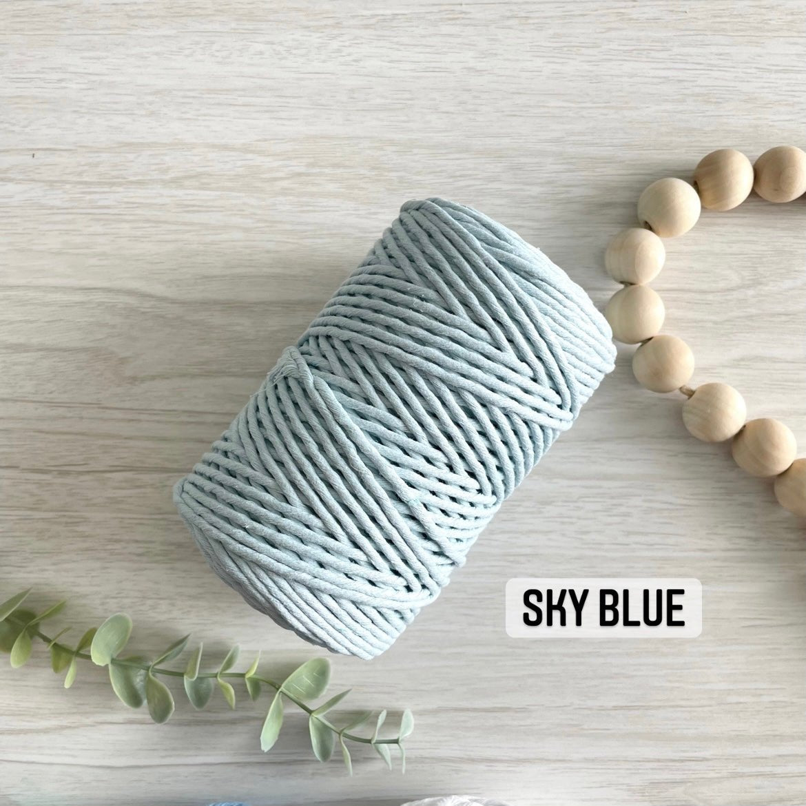 PREMIUM RECYCLED HALF KG | 3mm Single Strand Cotton Cord - All for Knotting LLC