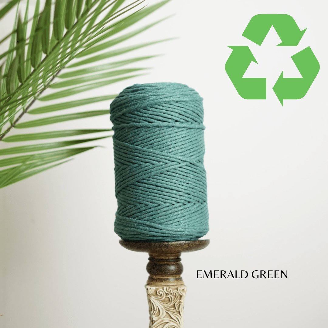 PREMIUM RECYCLED HALF KG | 3mm Single Strand Cotton Cord (Now in 21 colors) - All for Knotting LLC