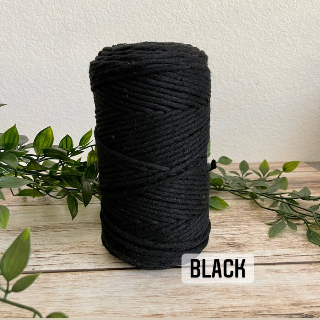 PREMIUM RECYCLED HALF KG | 3mm Single Strand Cotton Cord (Now in 21 colors) - All for Knotting LLC