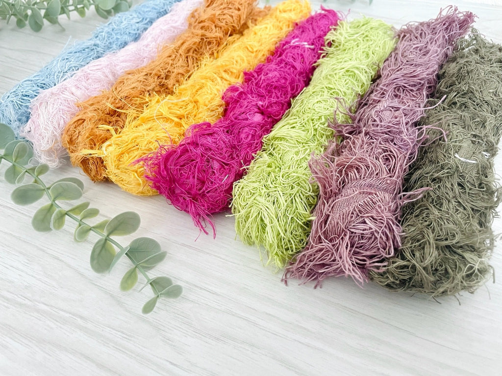 RECYCLED LINEN FRIZZ RIBBON - All for Knotting LLC