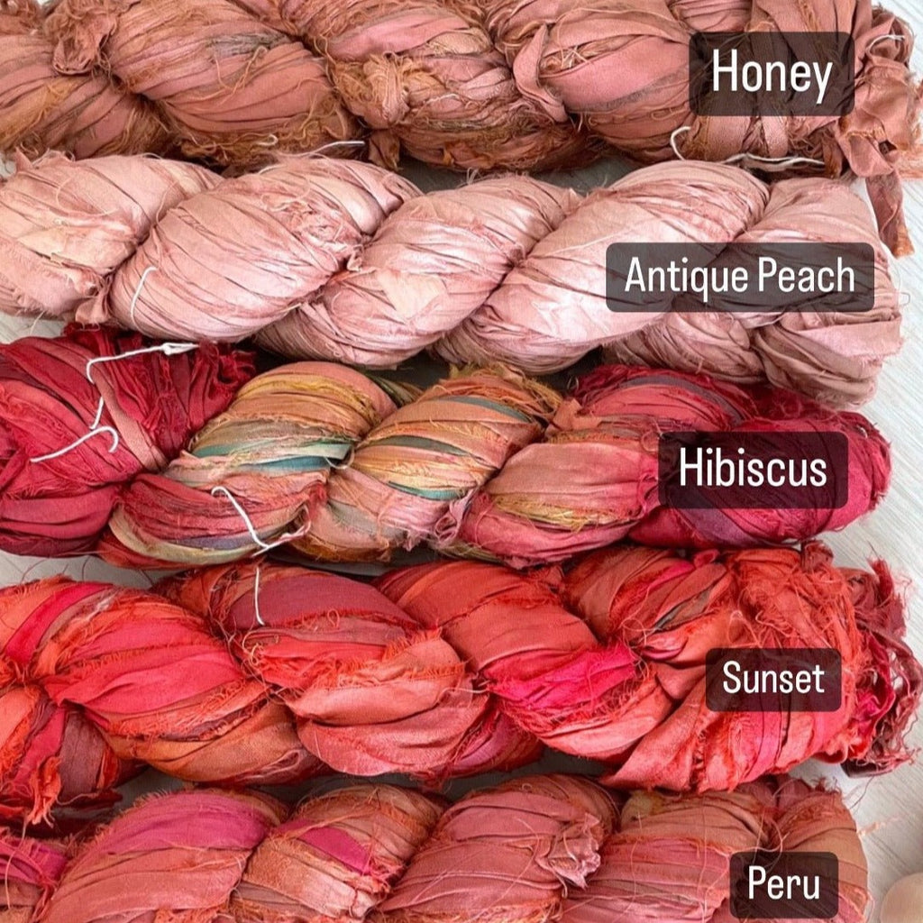 RECYCLED SARI SILK RIBBON *New Colors* - All for Knotting LLC